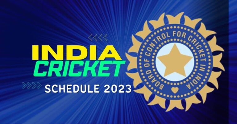 INDIA CRICKET SCHEDULE 2023